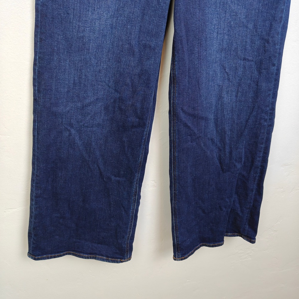 Quince Womens Bella Stretch Wide Leg Jeans 28 Midnight Blue High Rise Minimalist - Picture 4 of 9
